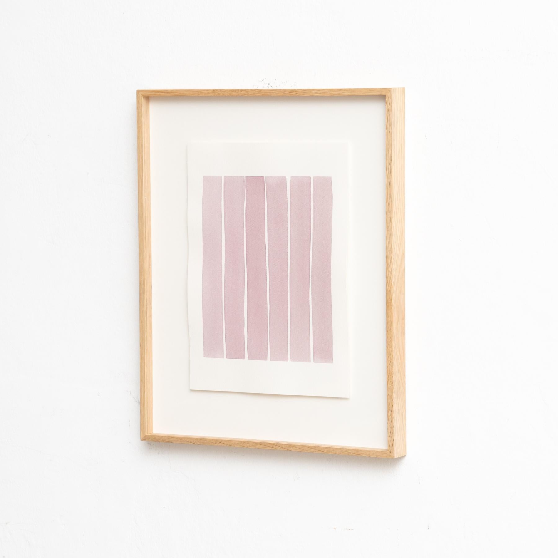 Gerahmtes Contemporary Aquarell von Enrico Della Torre - Minimalistische Kunst, 2015 (Moderne der Mitte des Jahrhunderts) im Angebot