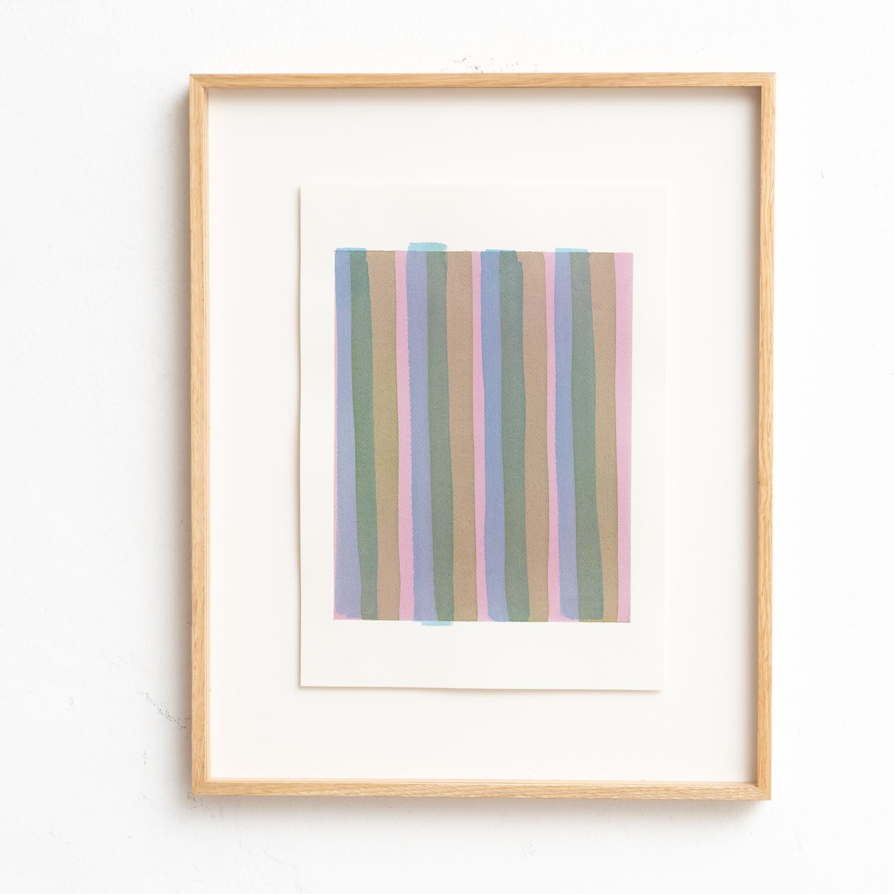 Gerahmtes Contemporary Aquarell von Enrico Della Torre - Minimalistische Kunst, 2015 (Spanisch) im Angebot
