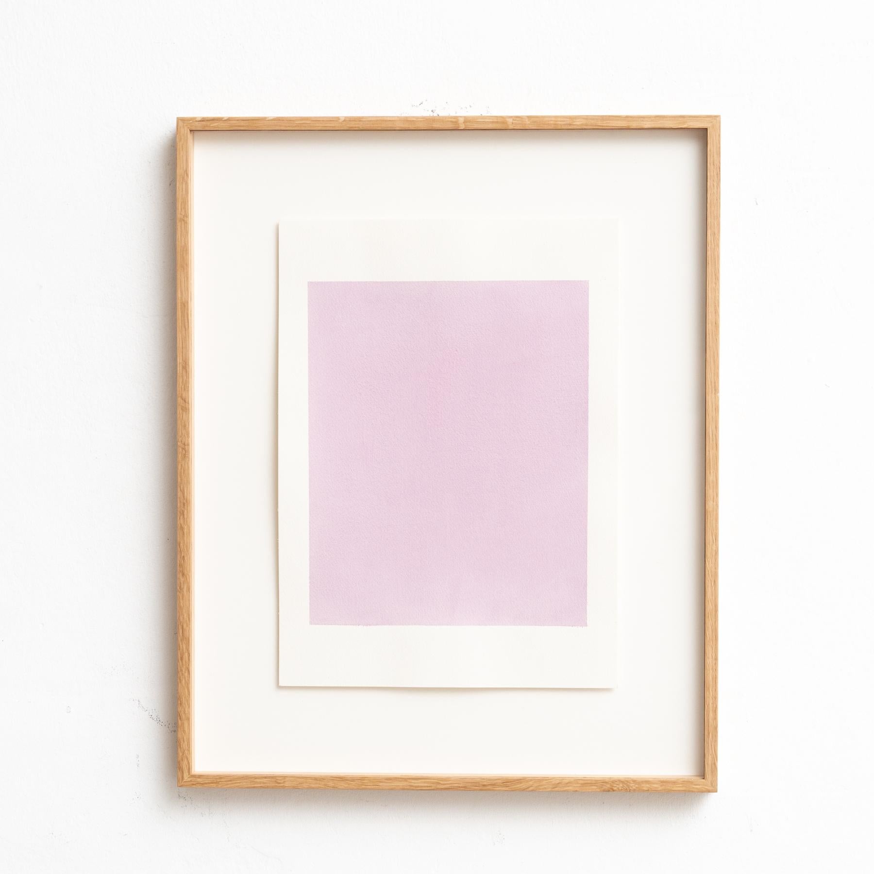 Gerahmtes Contemporary Aquarell von Enrico Della Torre - Minimalistische Kunst, 2015 (Spanisch) im Angebot