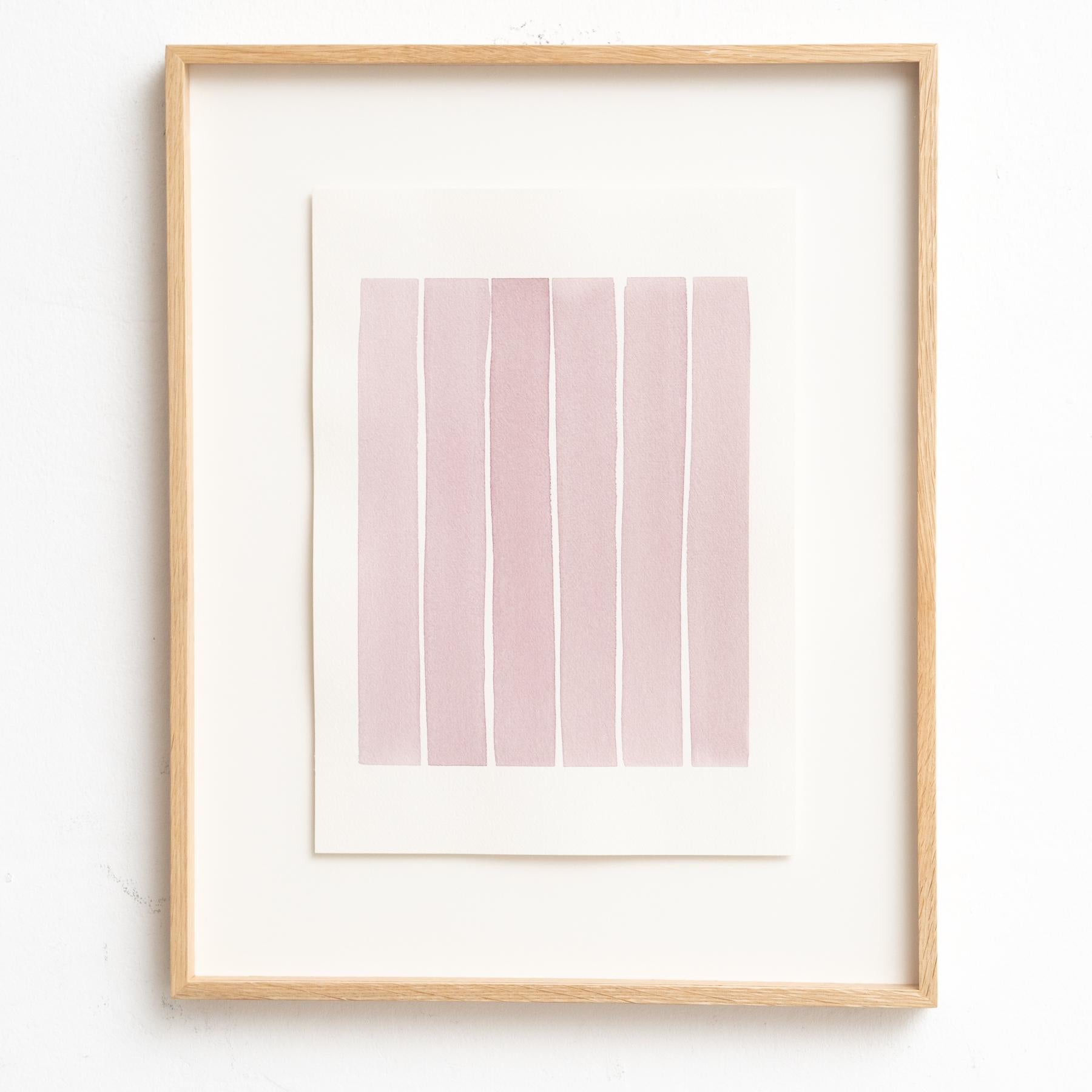 Gerahmtes Contemporary Aquarell von Enrico Della Torre - Minimalistische Kunst, 2015 (Spanisch) im Angebot