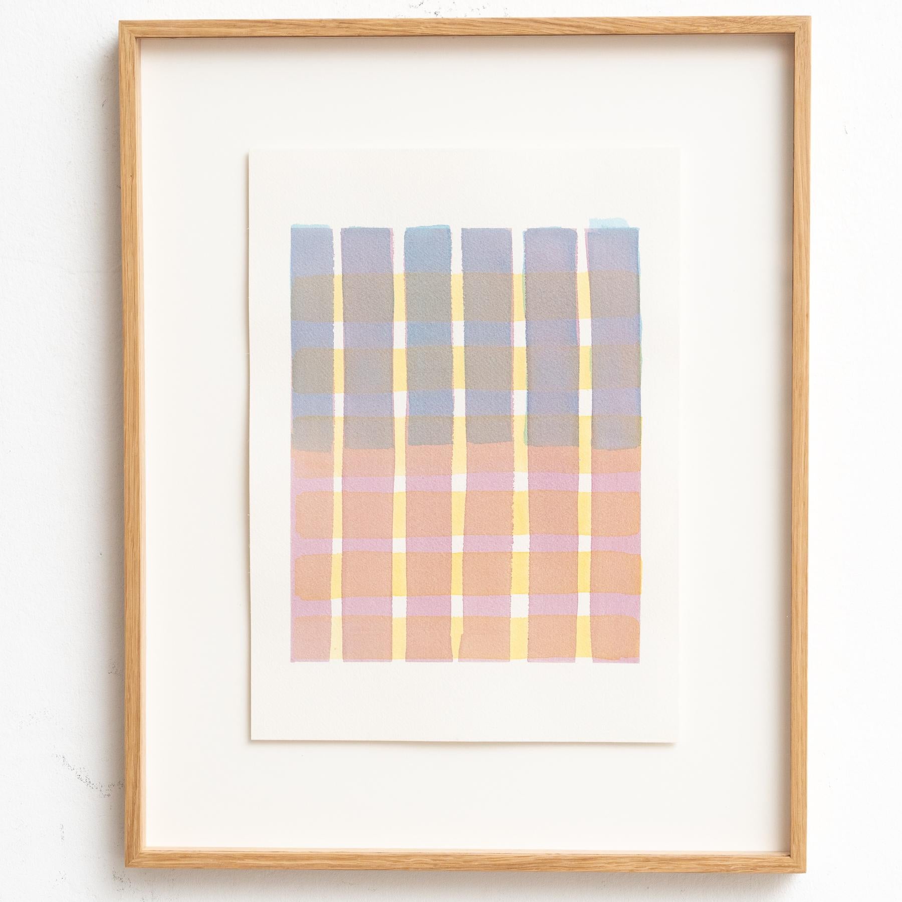 Spanish Framed Contemporary Watercolor by Enrico Della Torre – Minimalist Art, 2015 For Sale