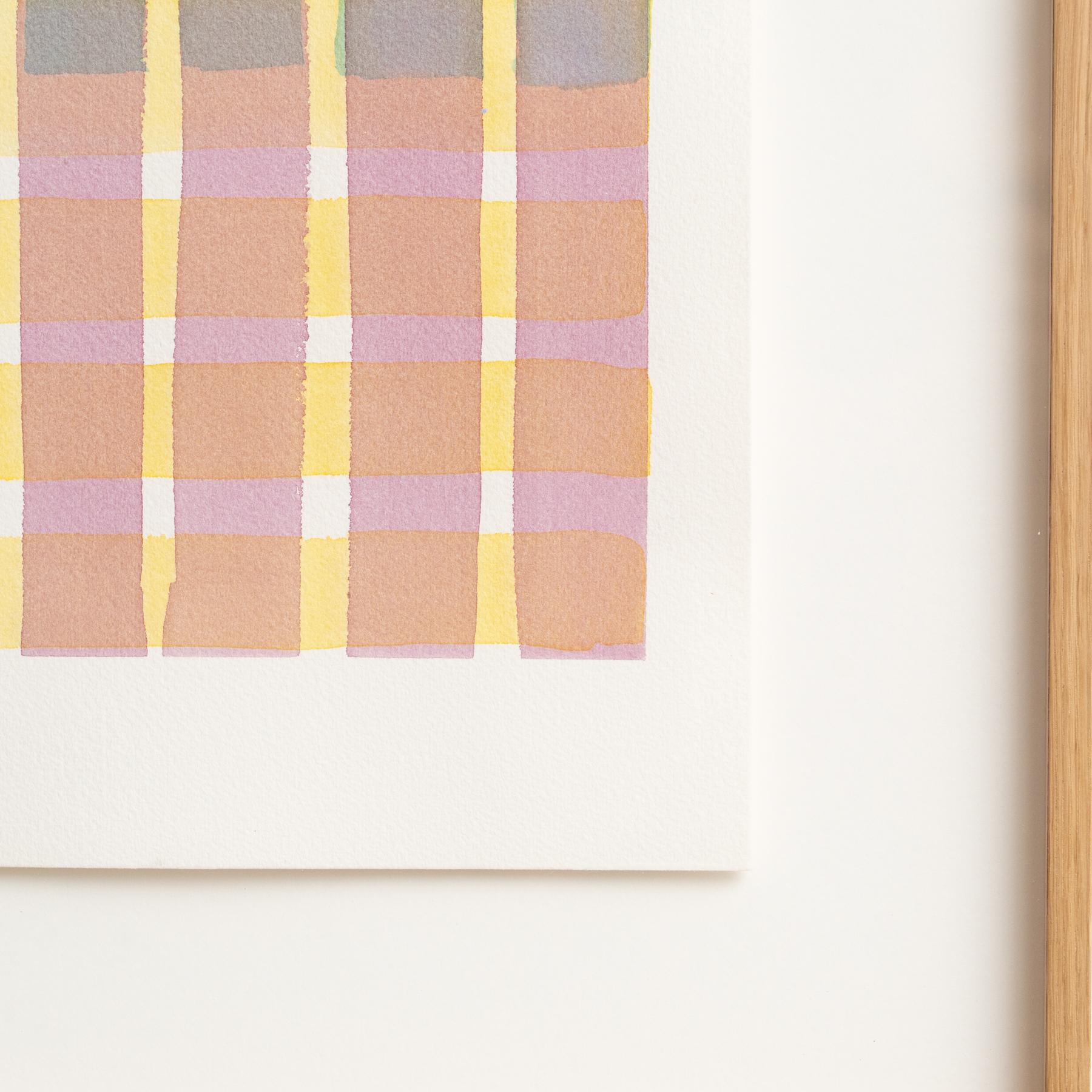 Framed Contemporary Watercolor by Enrico Della Torre – Minimalist Art, 2015 In Good Condition For Sale In Barcelona, Barcelona