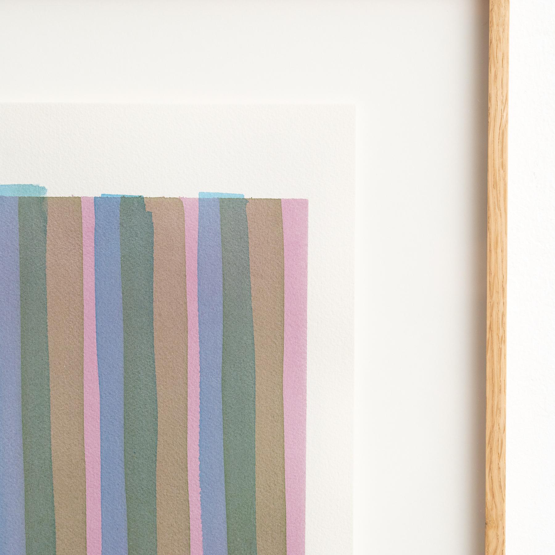Gerahmtes Contemporary Aquarell von Enrico Della Torre - Minimalistische Kunst, 2015 (21. Jahrhundert und zeitgenössisch) im Angebot