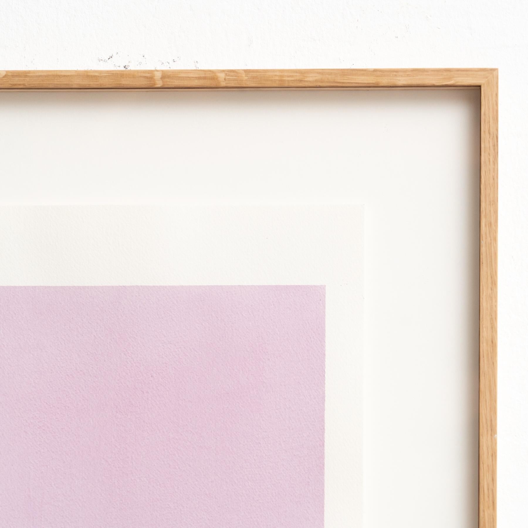 Gerahmtes Contemporary Aquarell von Enrico Della Torre - Minimalistische Kunst, 2015 (21. Jahrhundert und zeitgenössisch) im Angebot