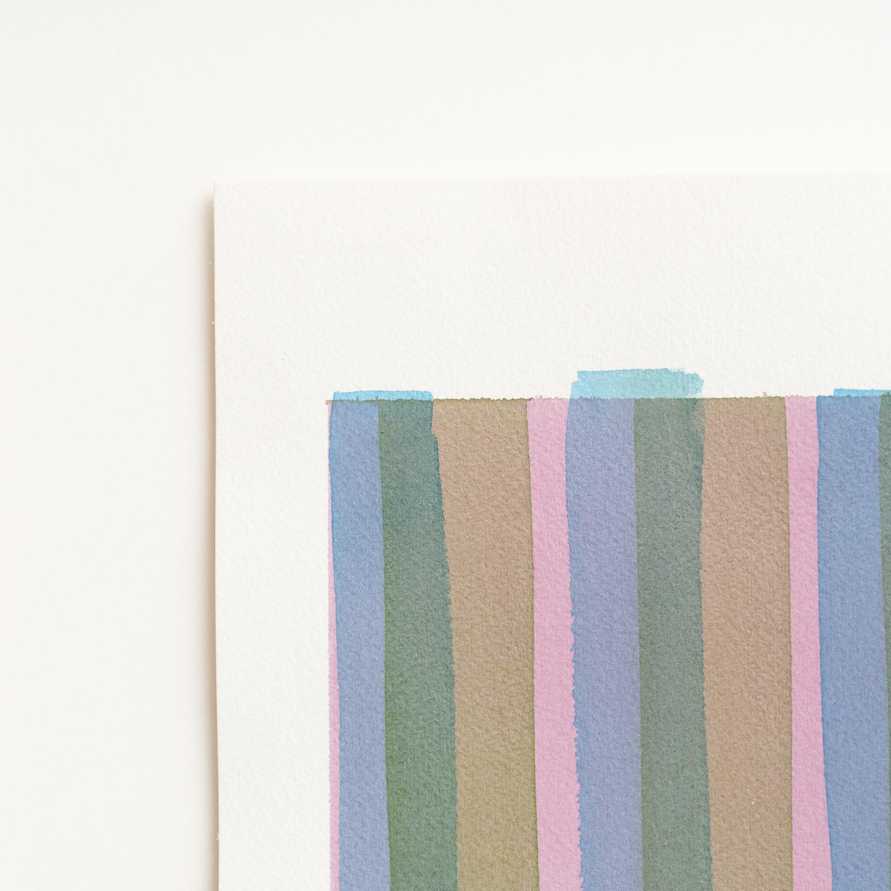 Gerahmtes Contemporary Aquarell von Enrico Della Torre - Minimalistische Kunst, 2015 (Papier) im Angebot