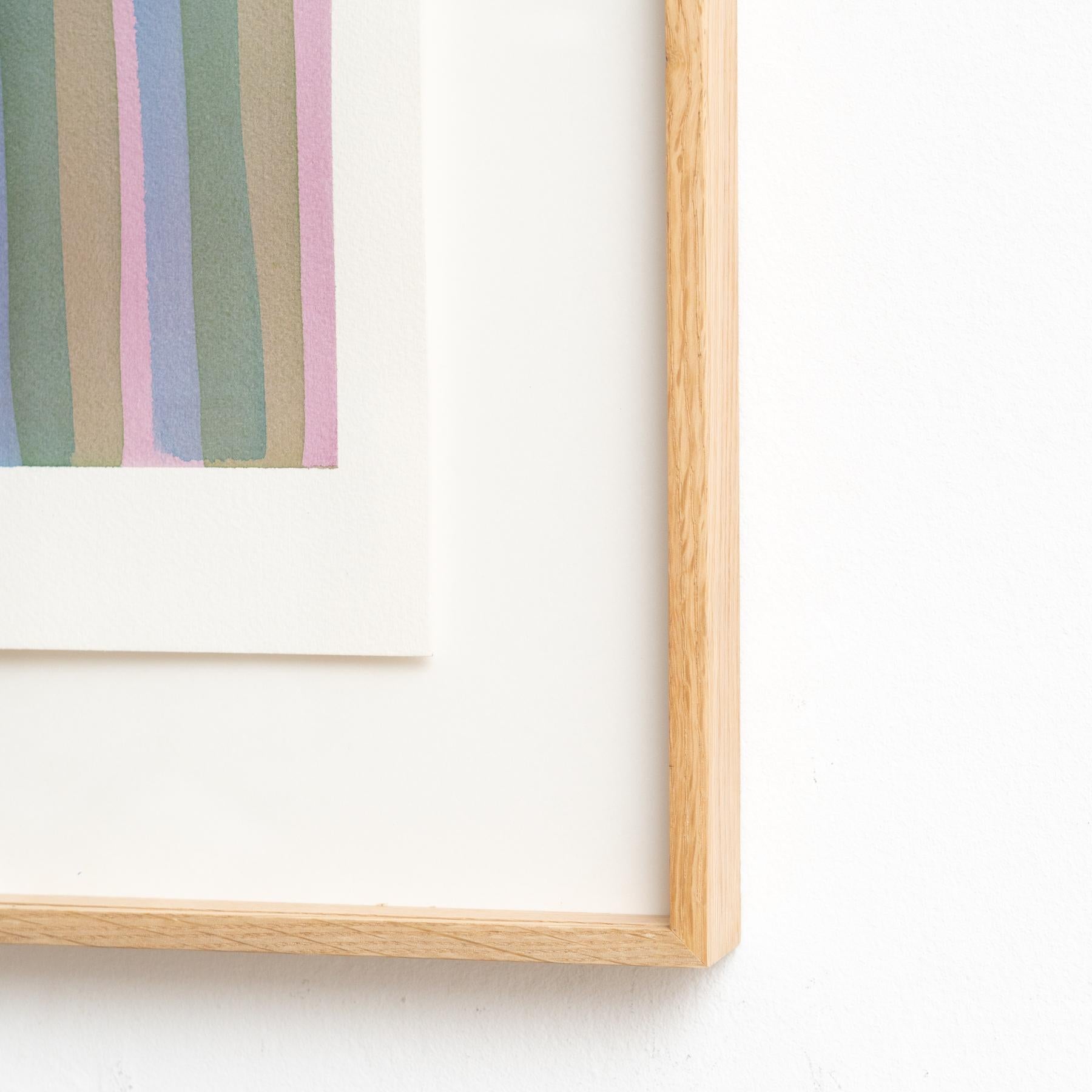 Gerahmtes Contemporary Aquarell von Enrico Della Torre - Minimalistische Kunst, 2015 im Angebot 1