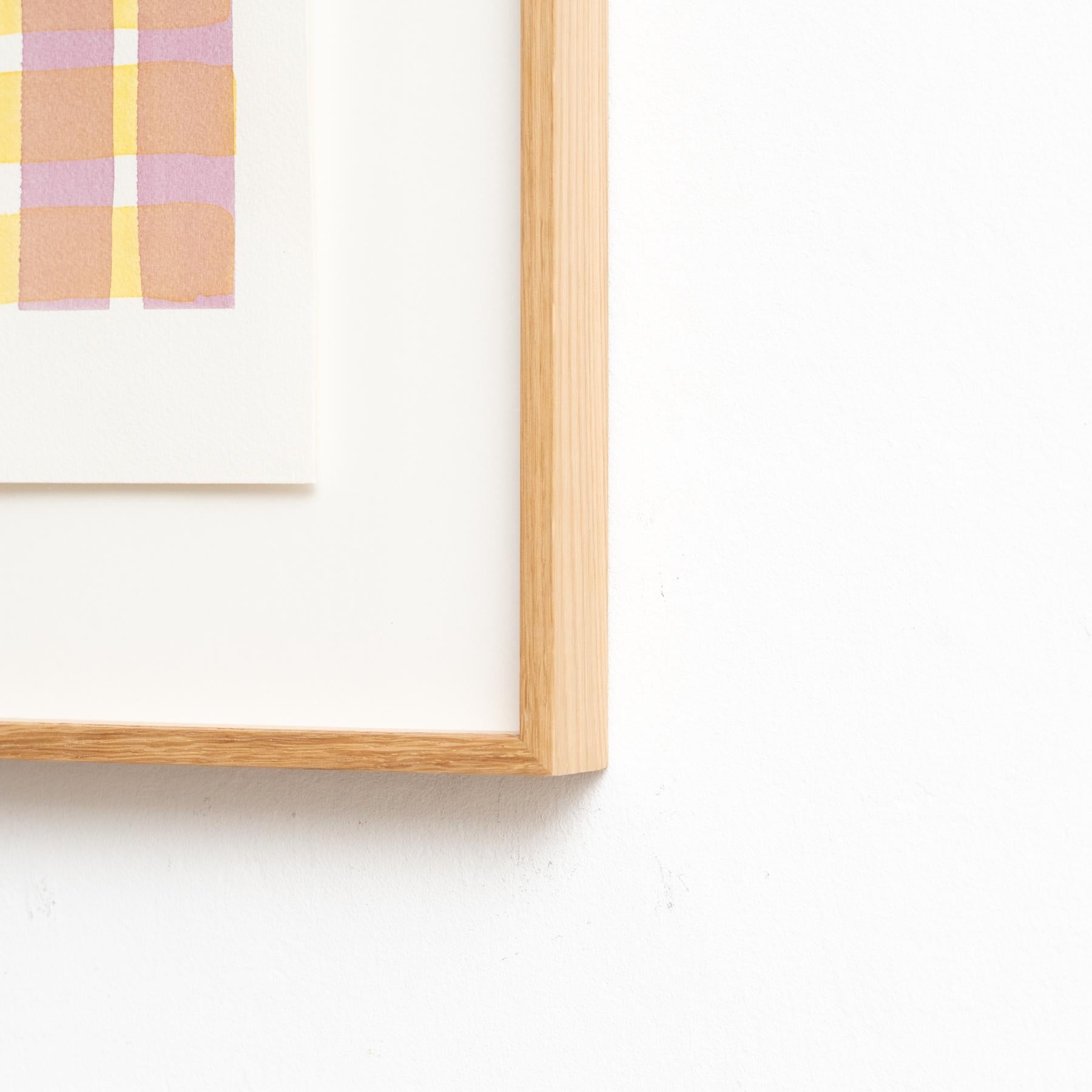 Framed Contemporary Watercolor by Enrico Della Torre – Minimalist Art, 2015 For Sale 2