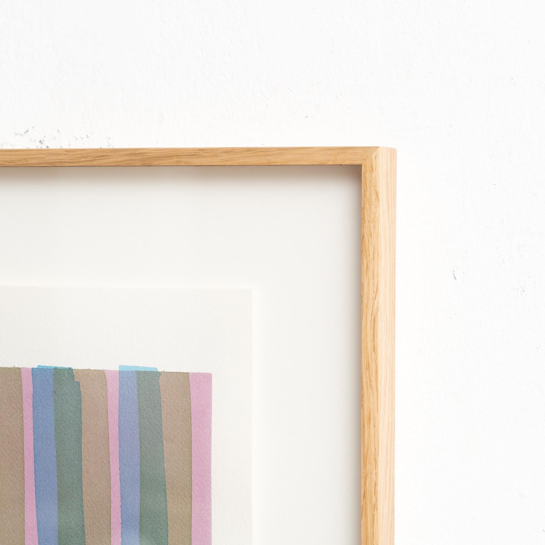 Gerahmtes Contemporary Aquarell von Enrico Della Torre - Minimalistische Kunst, 2015 im Angebot 2