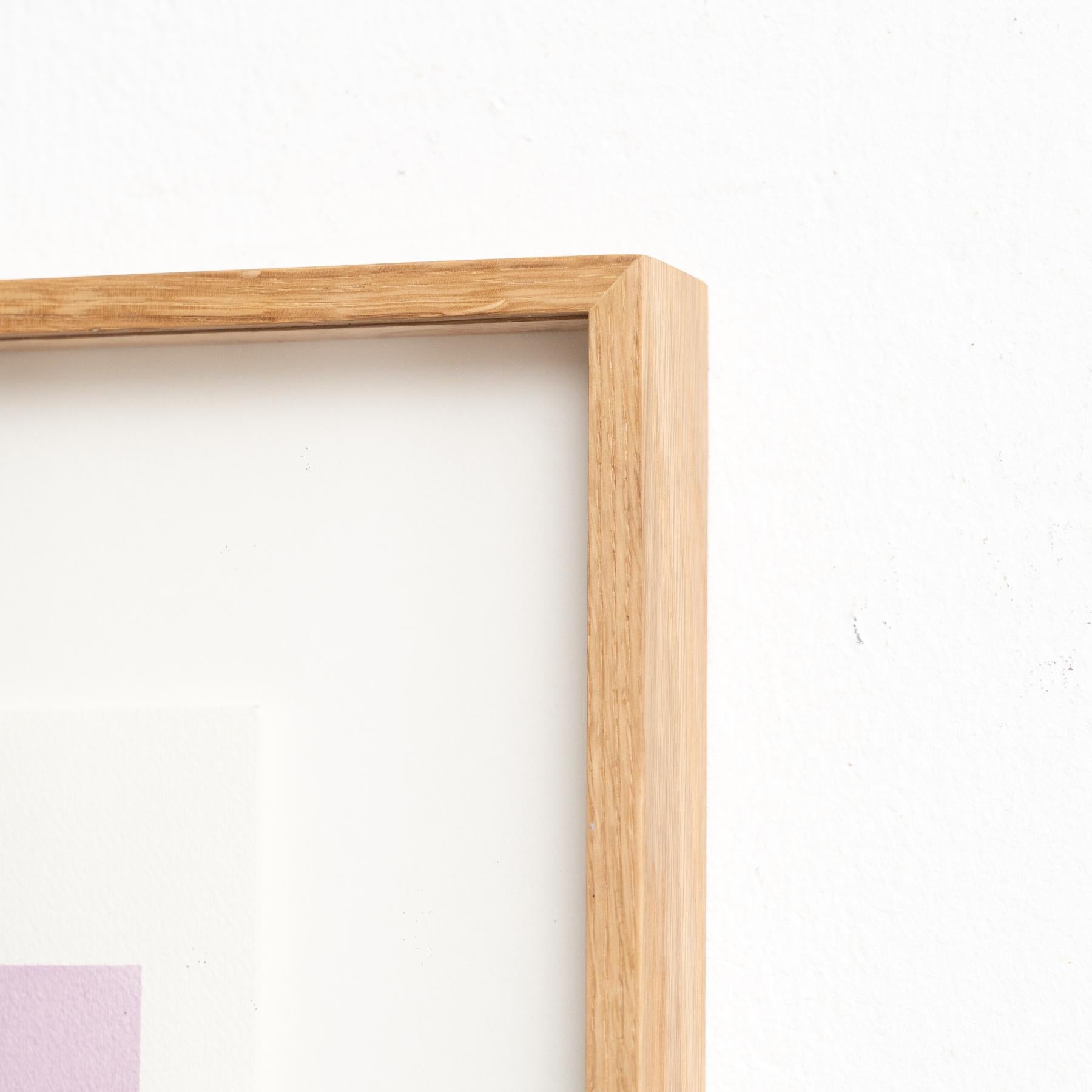 Gerahmtes Contemporary Aquarell von Enrico Della Torre - Minimalistische Kunst, 2015 im Angebot 2