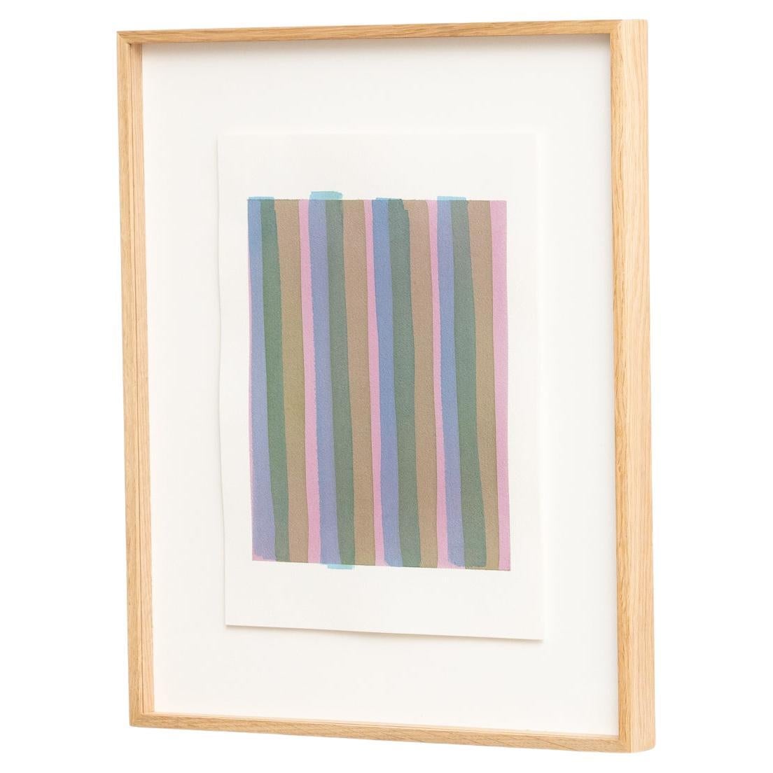 Framed Contemporary Watercolor by Enrico Della Torre – Minimalist Art, 2015