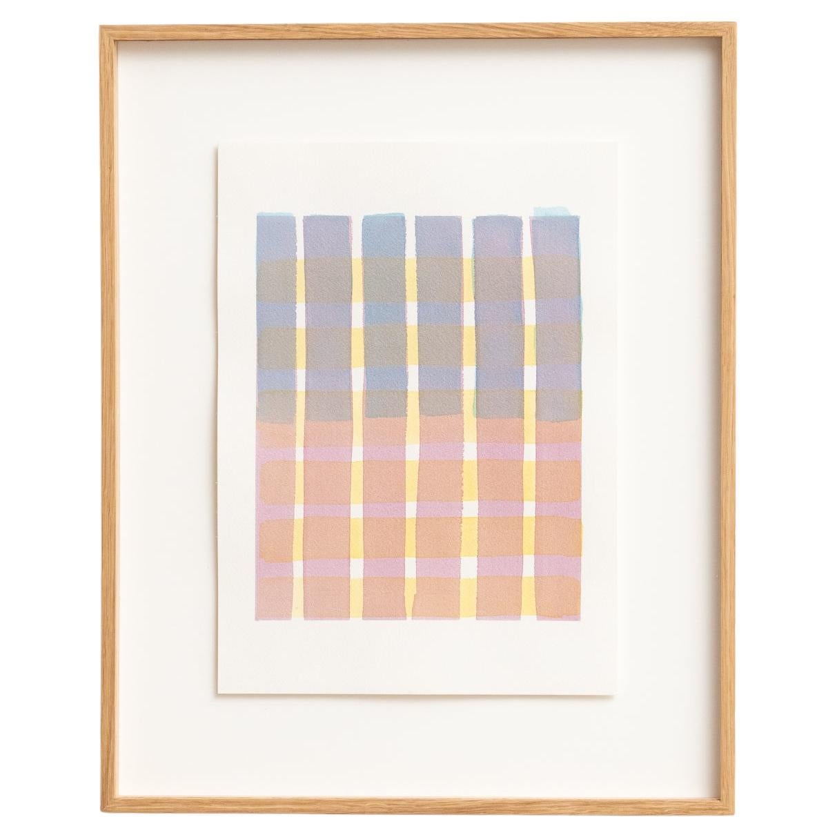 Framed Contemporary Watercolor by Enrico Della Torre – Minimalist Art, 2015 For Sale