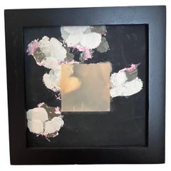 Framed Cotton On Dark Background with Wax Square George Marks Painting