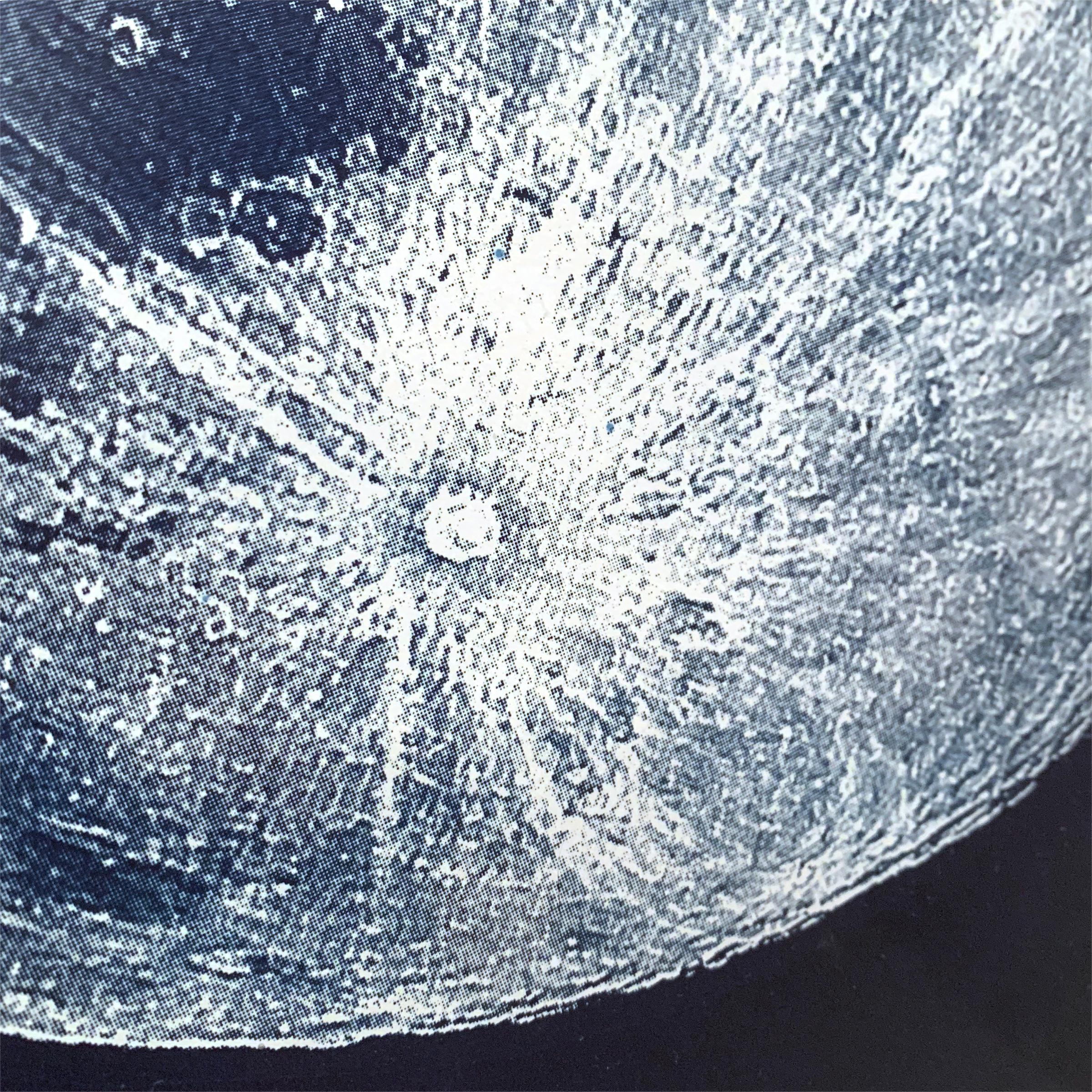 Framed Cyanotype of the Near Side of the Moon In Excellent Condition In Chicago, IL