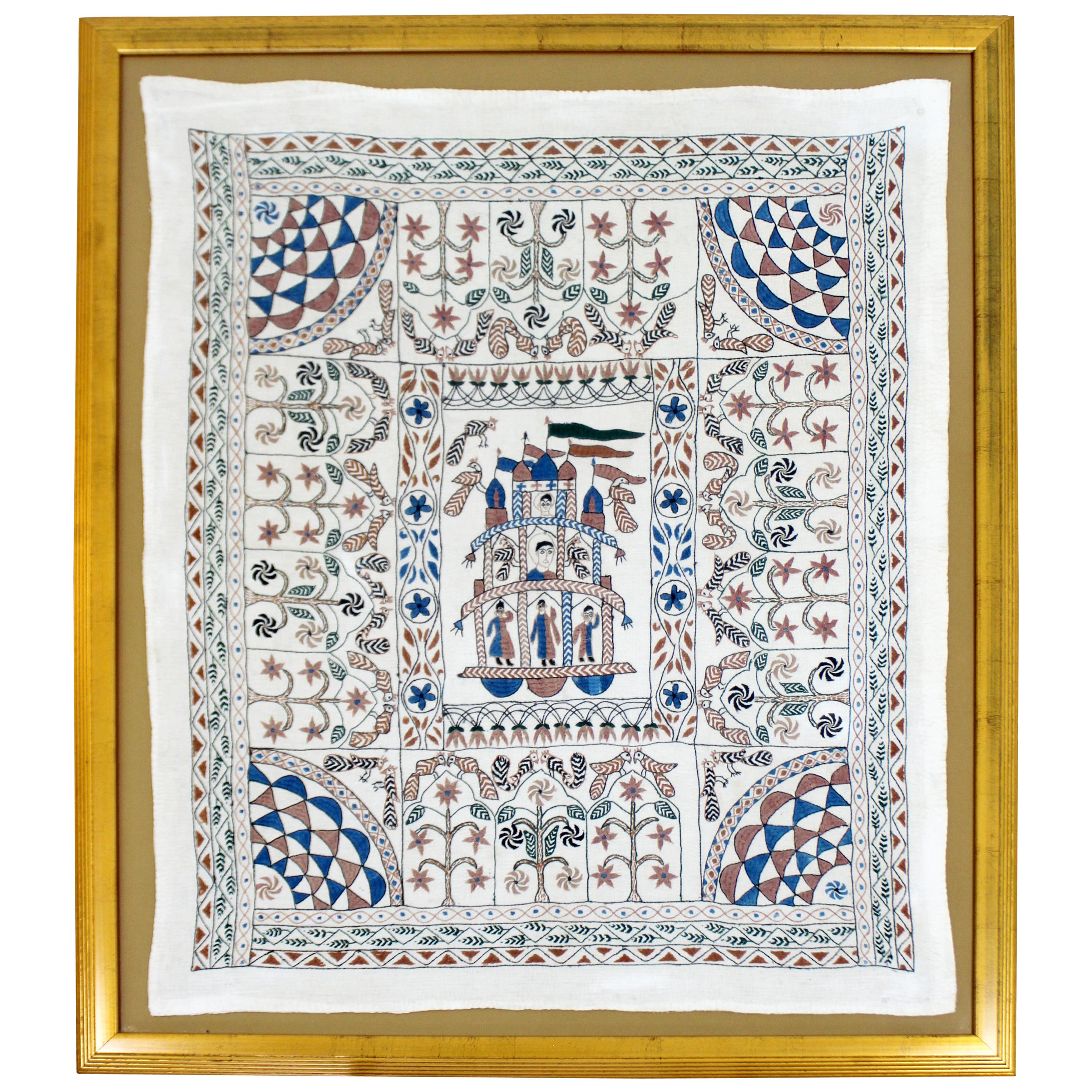 Framed Decorative Ethnic Figurative Tapestry at 1stDibs