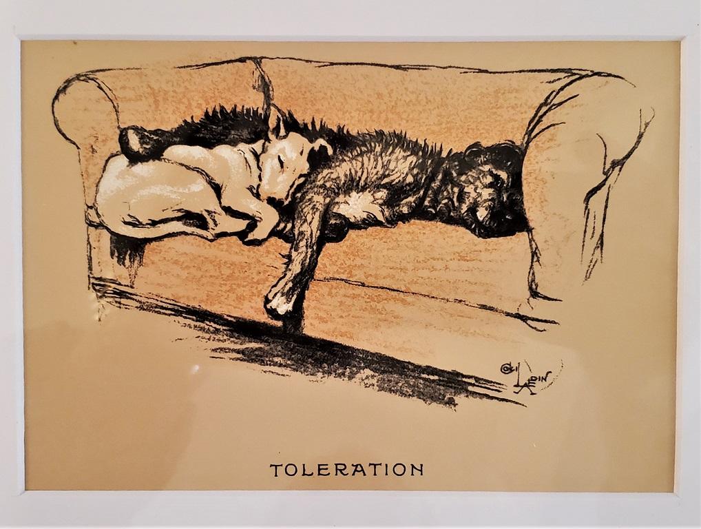 Framed Dog Prints by Cecil Aldin In Excellent Condition In Dallas, TX
