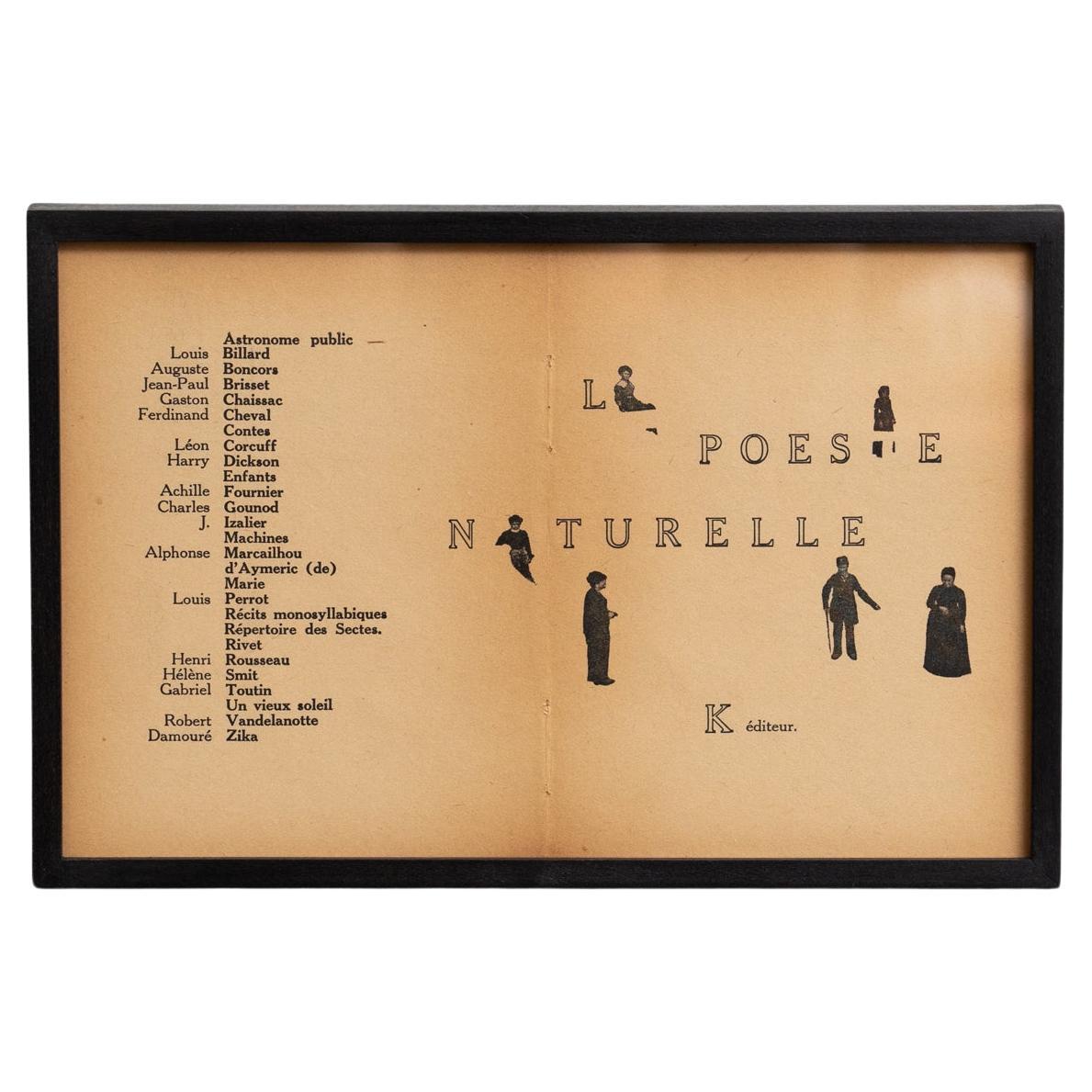 Framed Double Page from 'La Poésie Naturelle' by K Éditeur (1949)