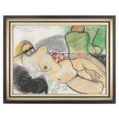 Framed Drawing by Corneille, 20th Century.