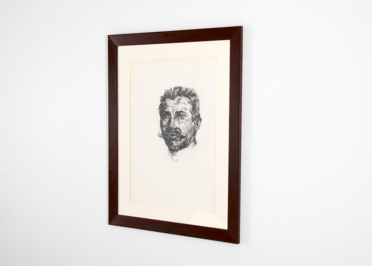 Gerahmte Zeichnung von Rimbaud (amerikanisch) im Angebot