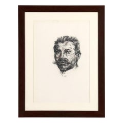 Gerahmte Zeichnung von Rimbaud