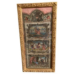 Framed Dutch 18th Century Silk and Metal Thread Embroidery 