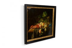 Framed Dutch Still Life Fruit and Lobster Oil Painting