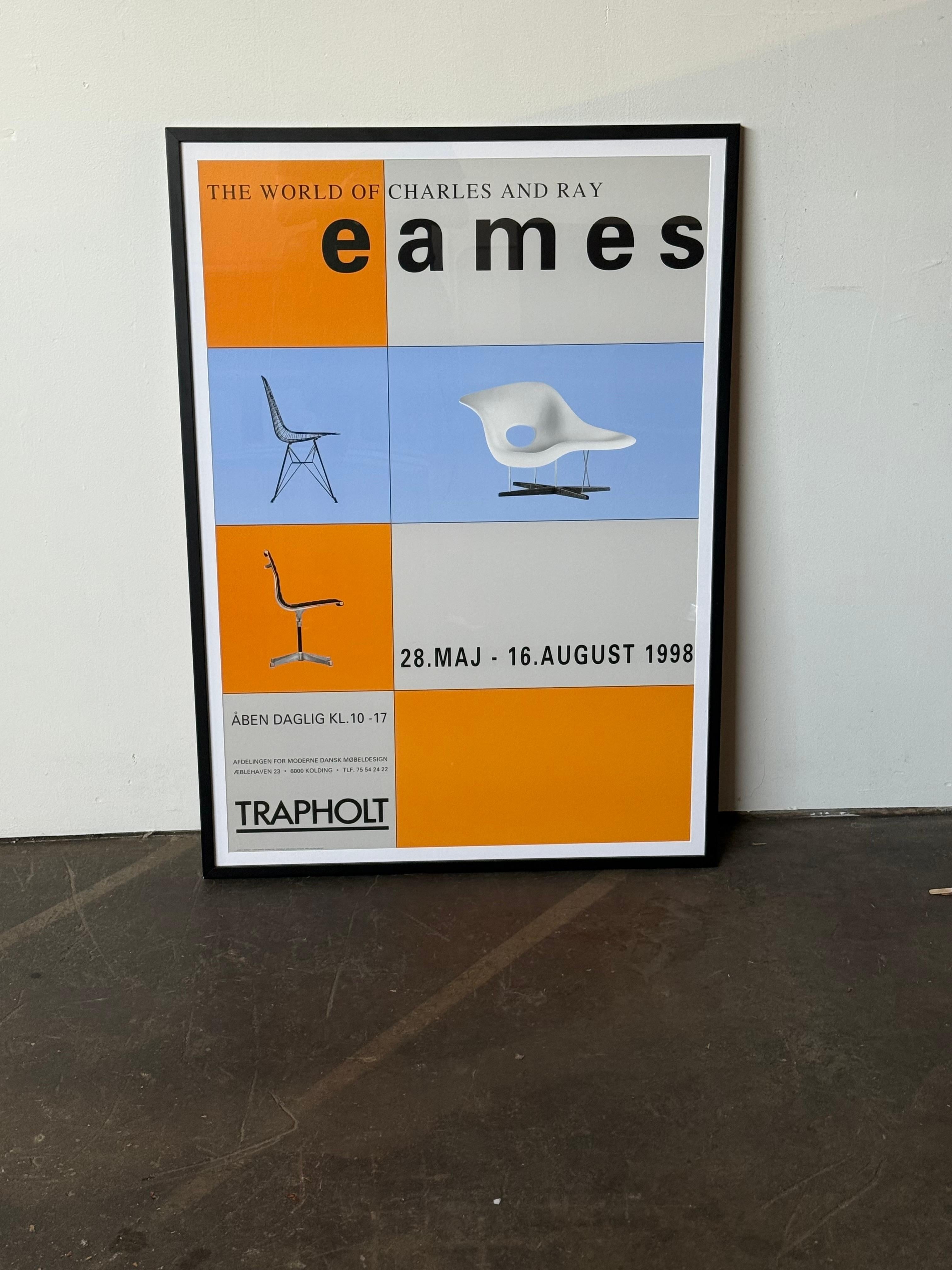 Affiche Eames encadrée de l'exposition du musée Trapholt (Danemark) Excellent état - En vente à Brooklyn, NY