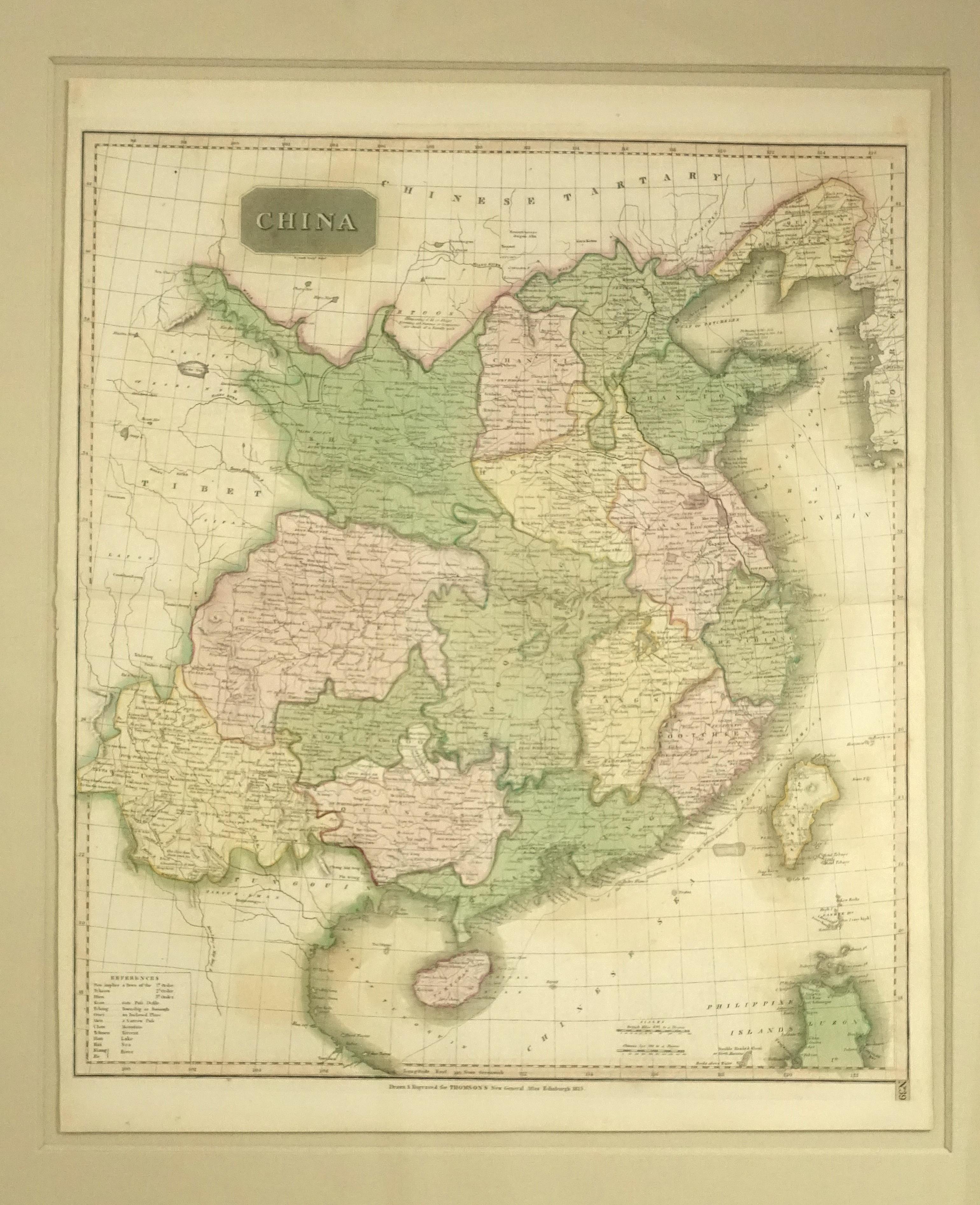 Framed Early 19th Century Drawn and Engraved Map of China For Sale 2
