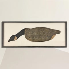 Framed Early 20th Century American Canada Goose Decoy
