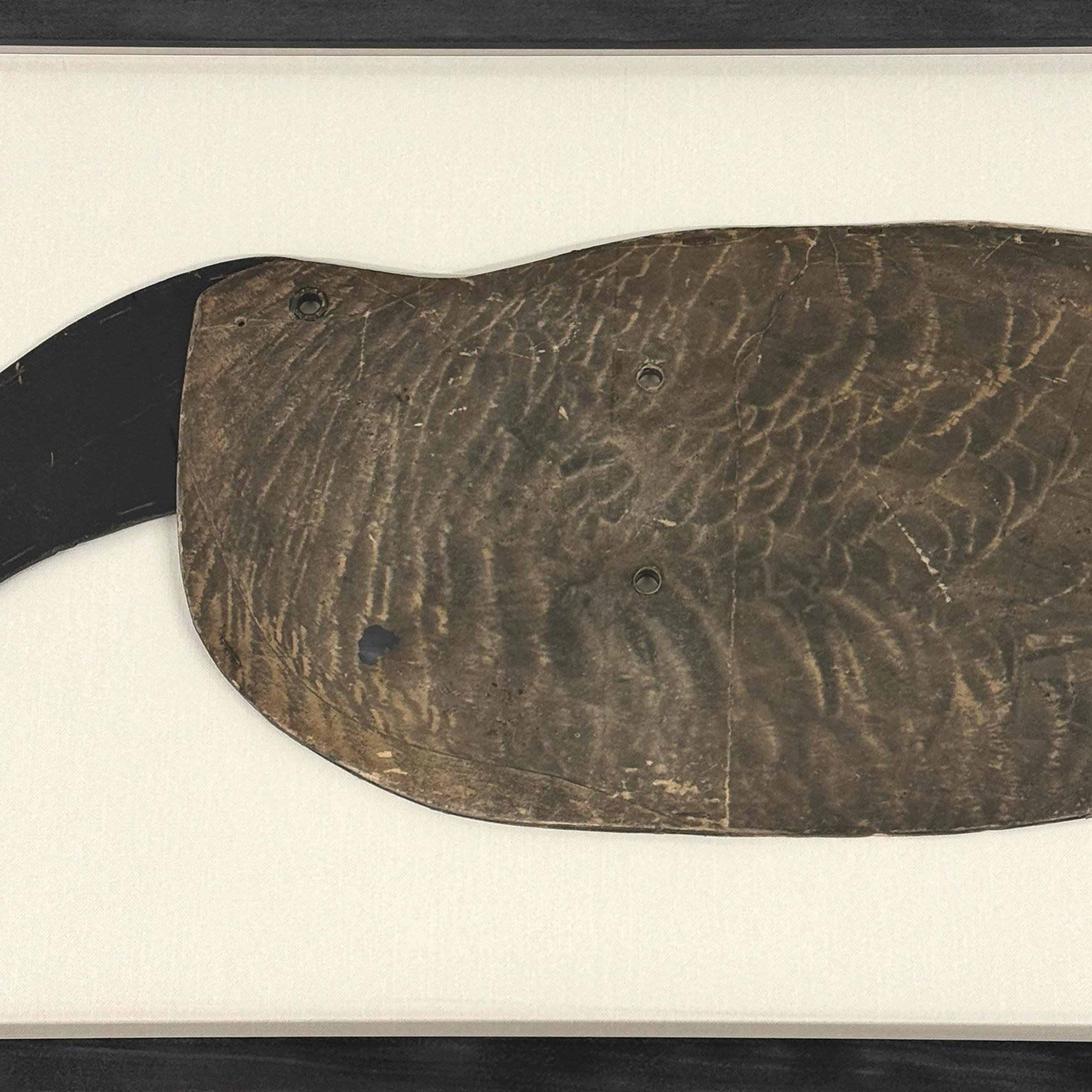 Gerahmter amerikanischer Canada Goose-Köder aus dem frühen 20. (Papier) im Angebot
