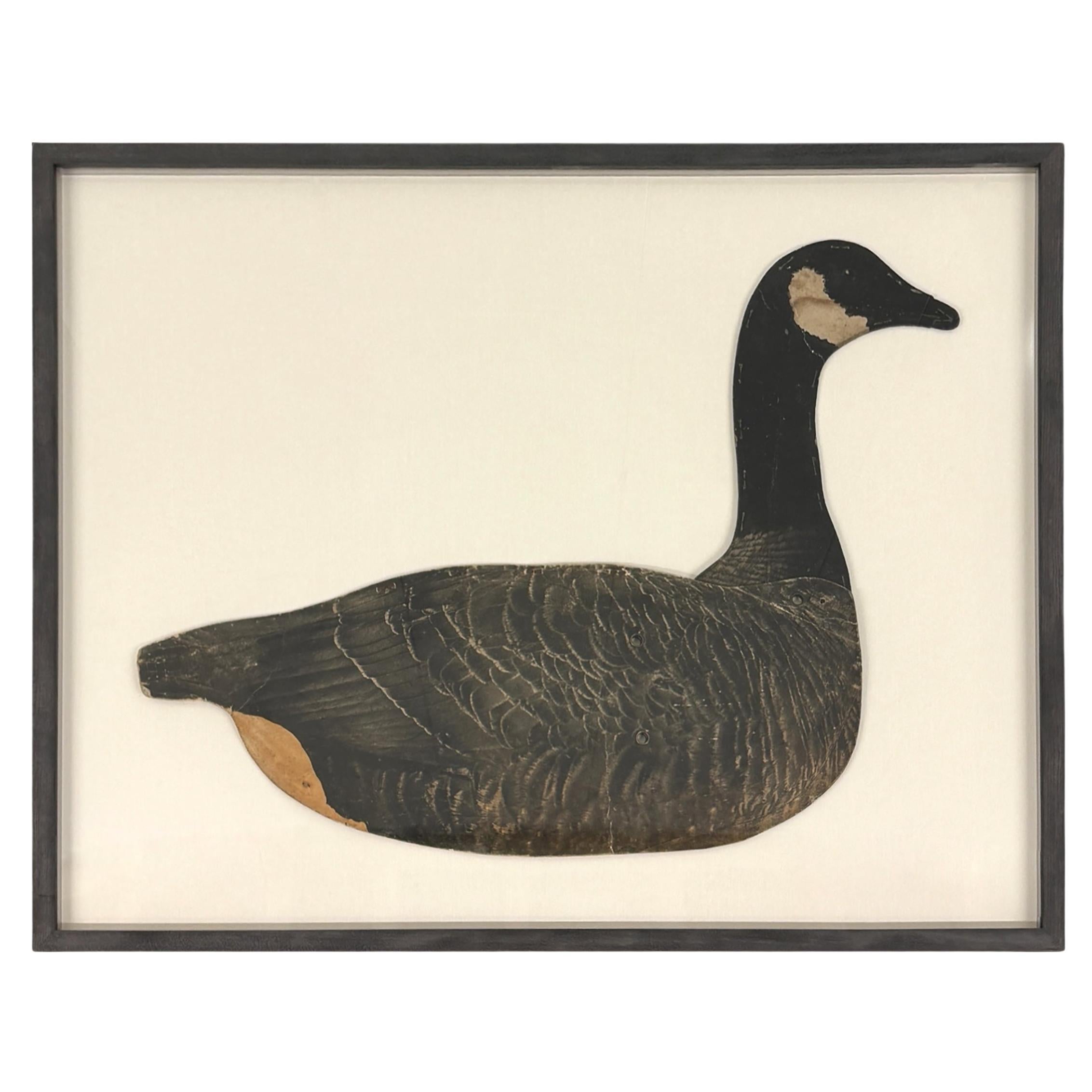 Gerahmter amerikanischer Canada Goose-Köder aus dem frühen 20.