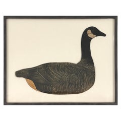Gerahmter amerikanischer Canada Goose-Köder aus dem frühen 20.