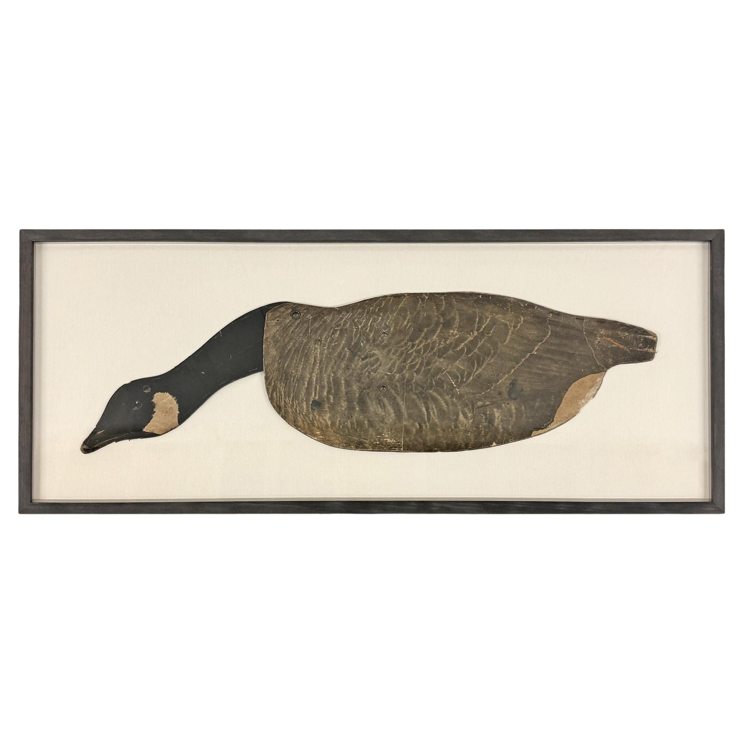 Gerahmter amerikanischer Canada Goose-Köder aus dem frühen 20. im Angebot