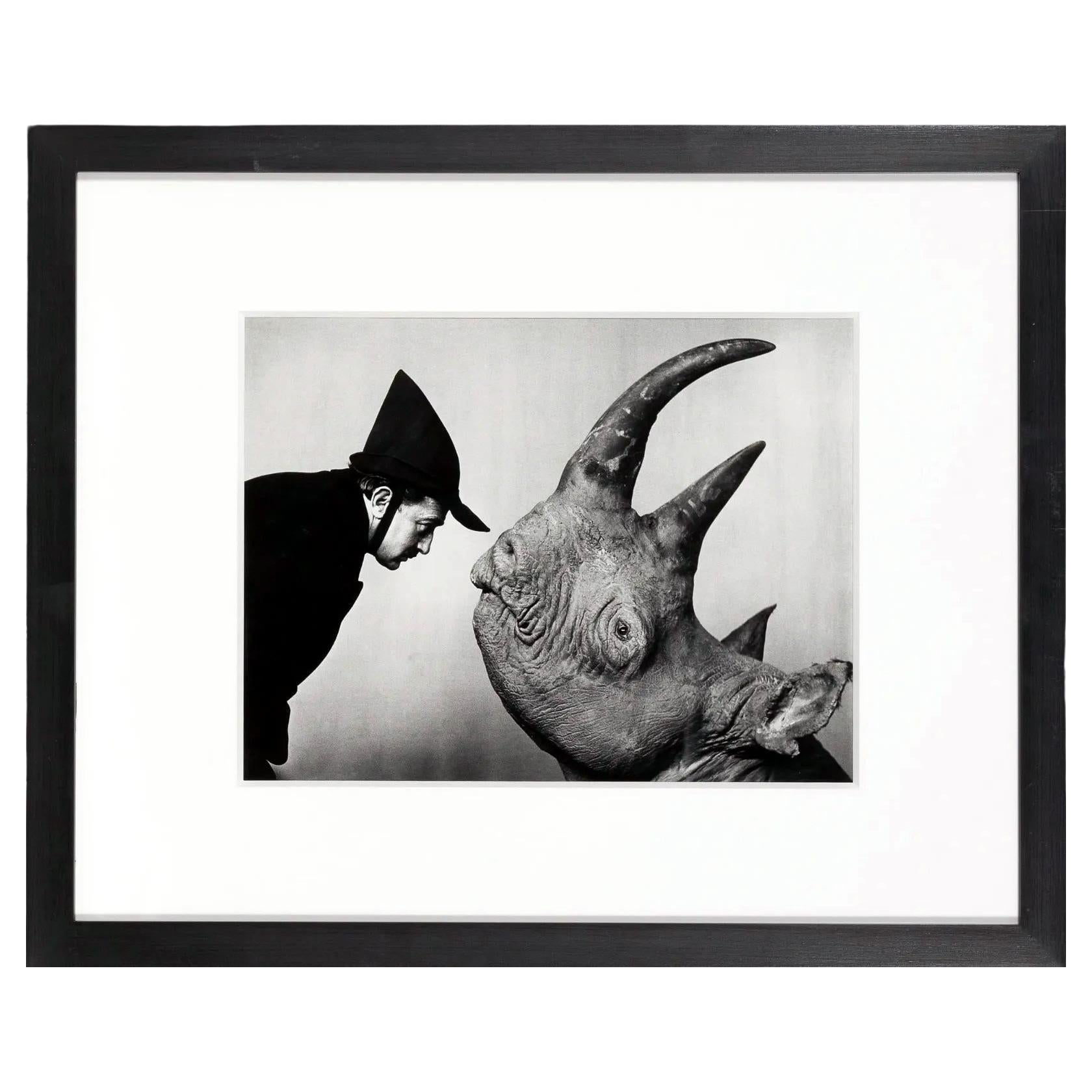 Framed Editioned Dali Photograph by Philippe Halsman