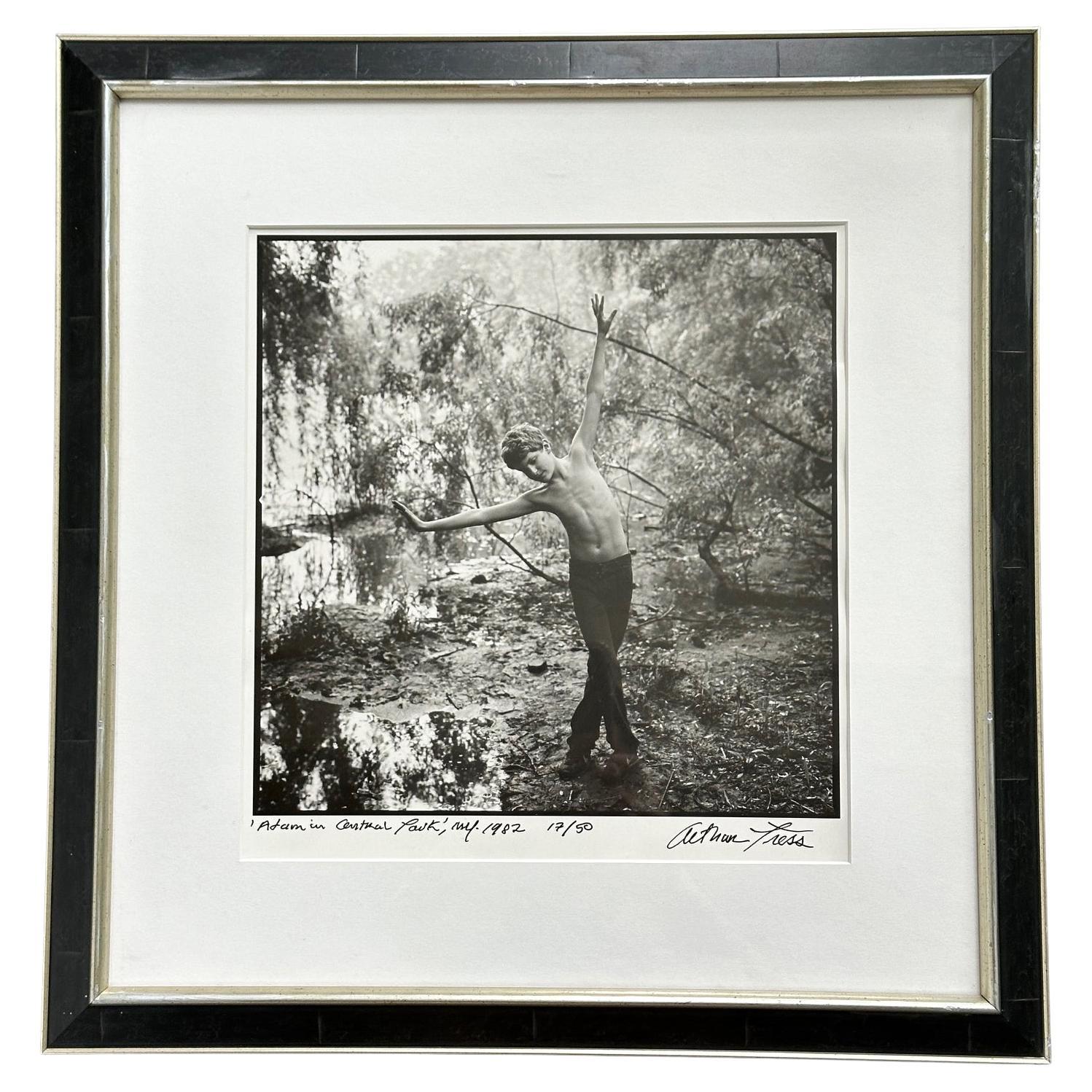 Framed Editioned Vintage Photograph Adam in Central Park New York Arthur Tress For Sale