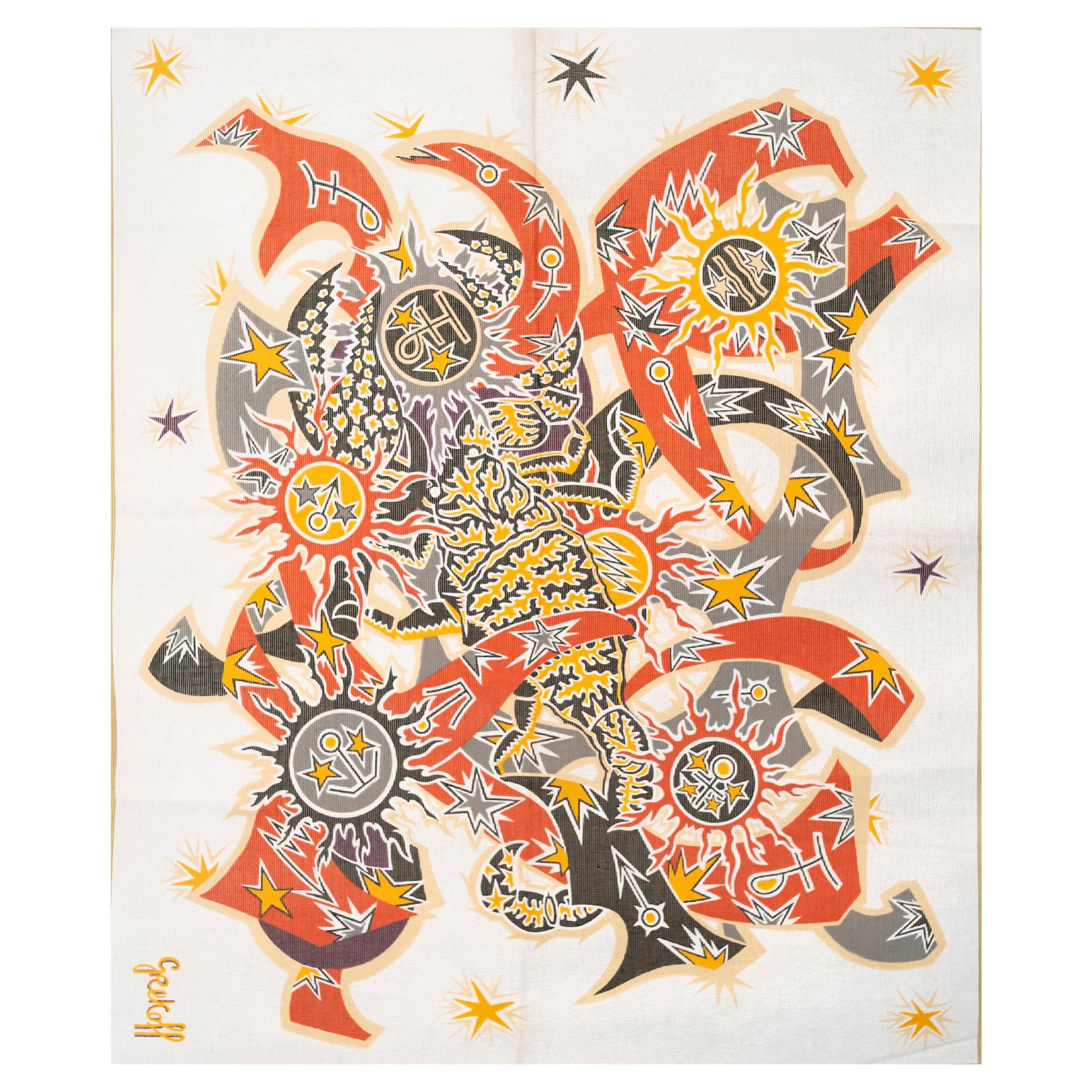 Framed Elie Grekoff Cartoon Tapestry "Le Scorpion"
