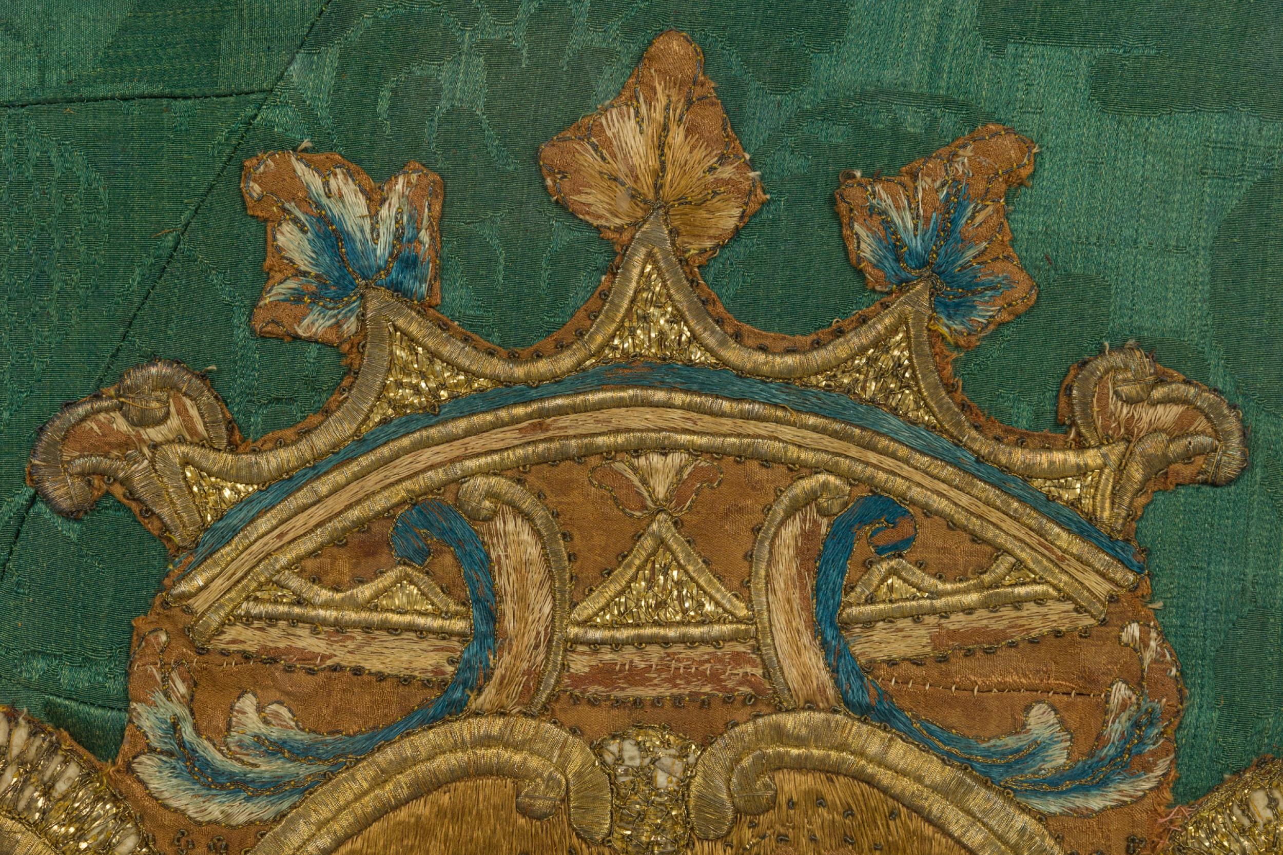 Fabric Framed Embroidered Tapestry For Sale