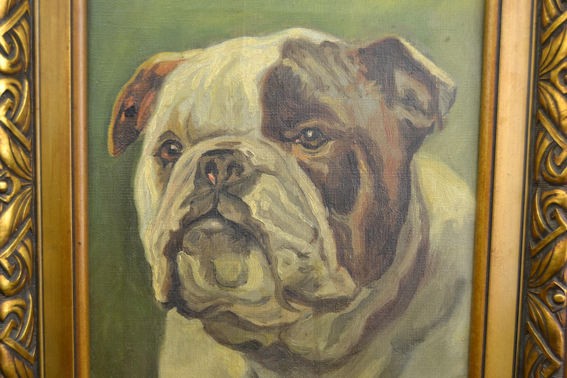 old english bulldog painting
