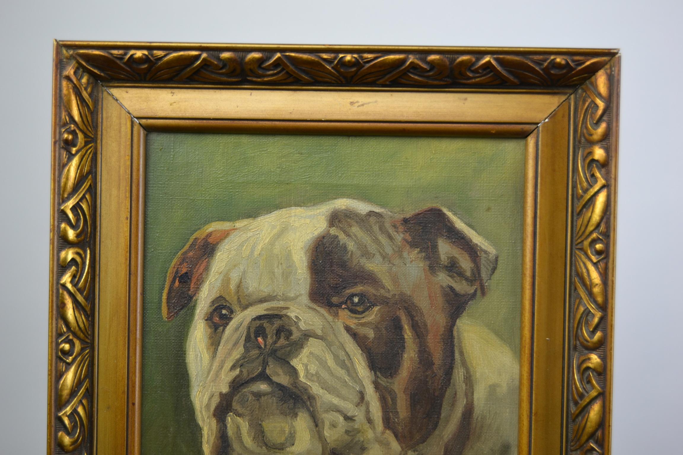 bulldog paintings on canvas