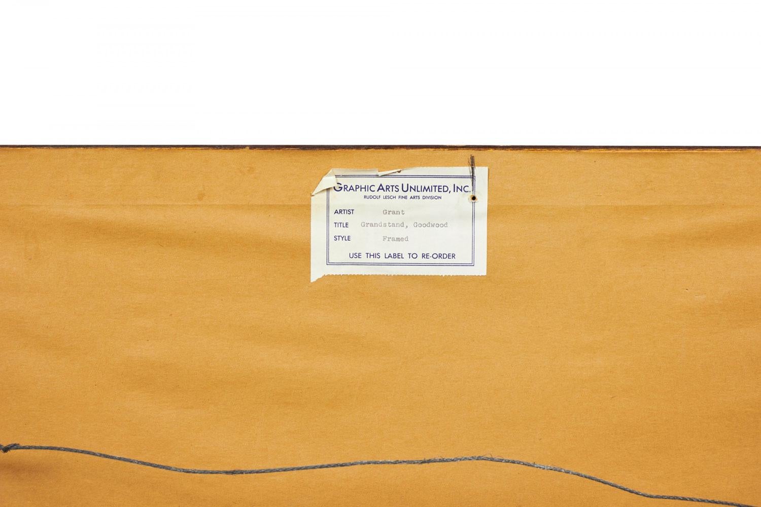 Framed English Georgian Lithograph Print of a Horse Race and Spectators (Sonstiges) im Angebot