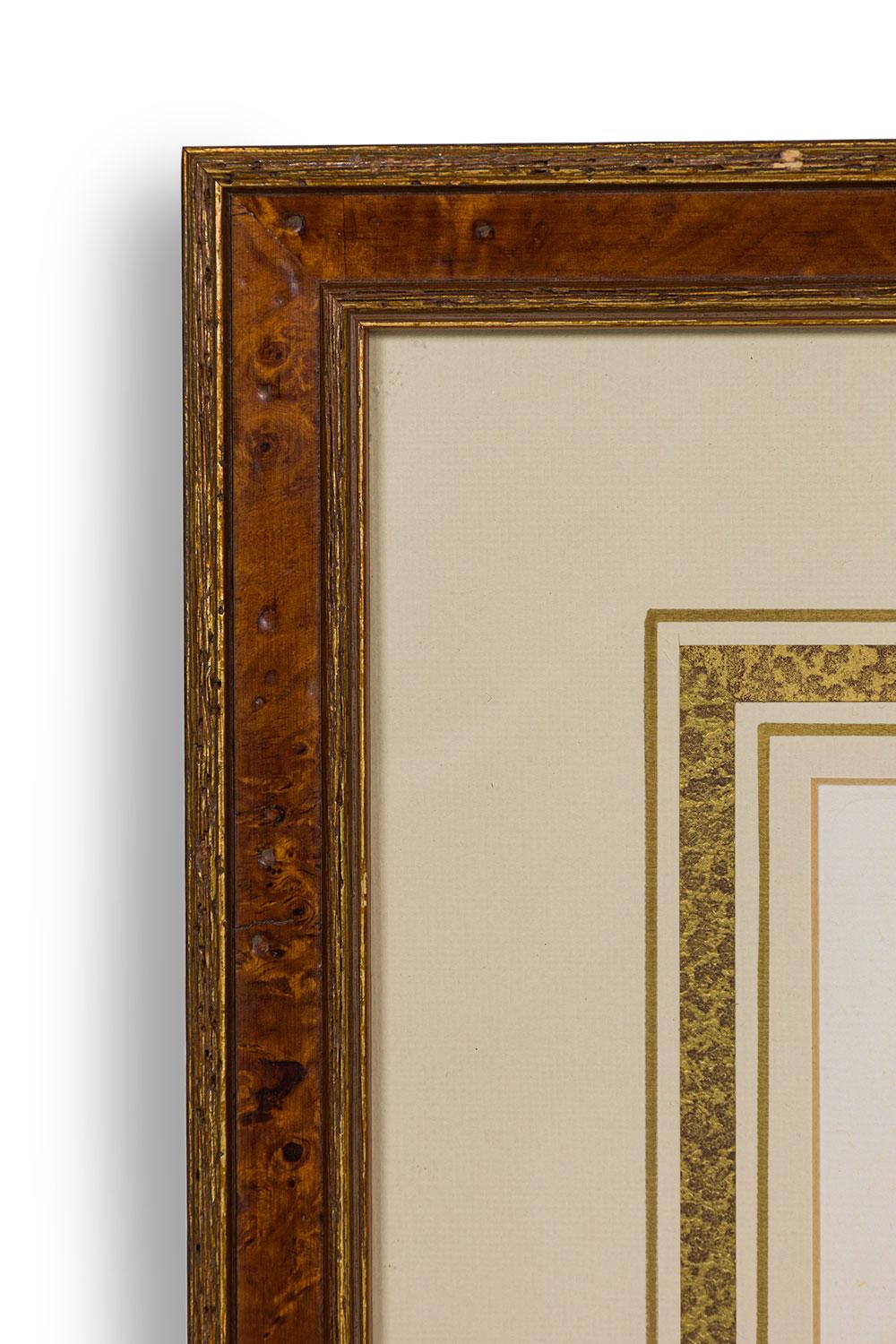 Gerahmt Englisch Georgian Style  Farblithographie von 2 Fischen, Haken und Köder (Britisch) im Angebot