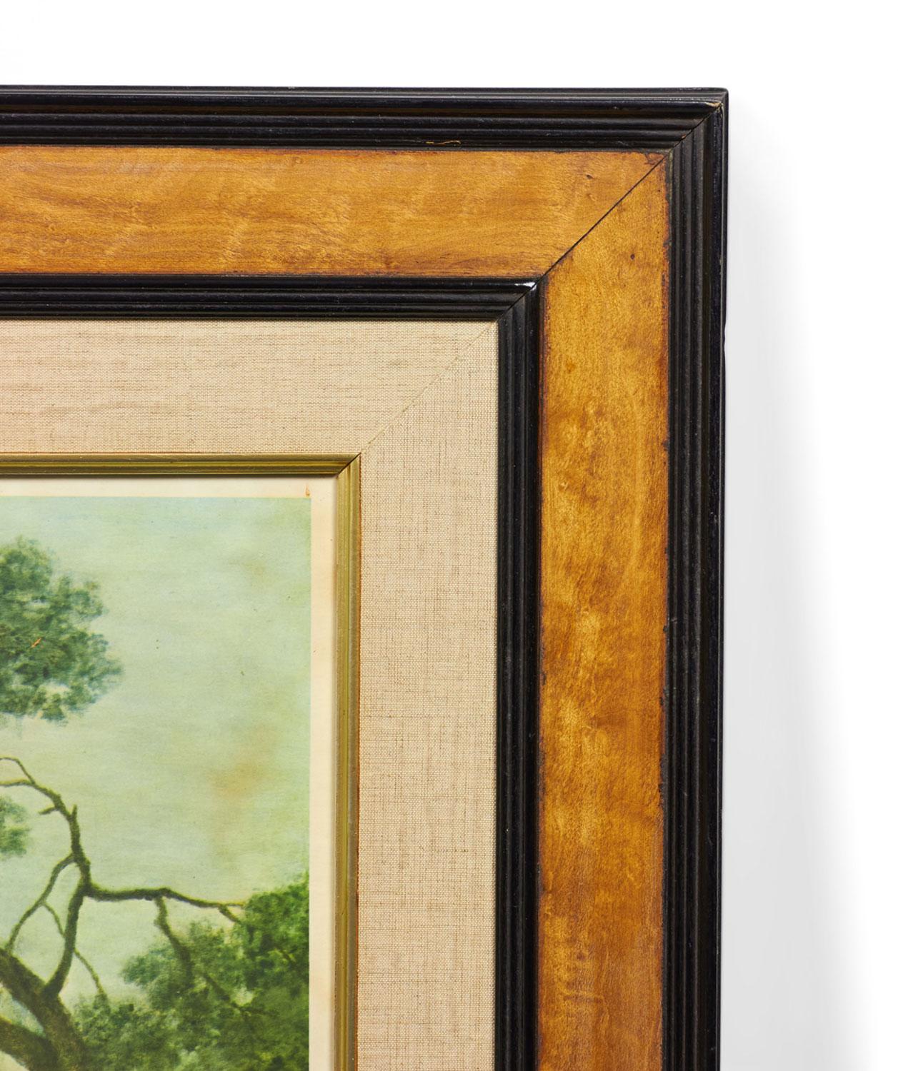 Framed English Victorian Print of a Painting of a Boy and His Horse (Britisch) im Angebot