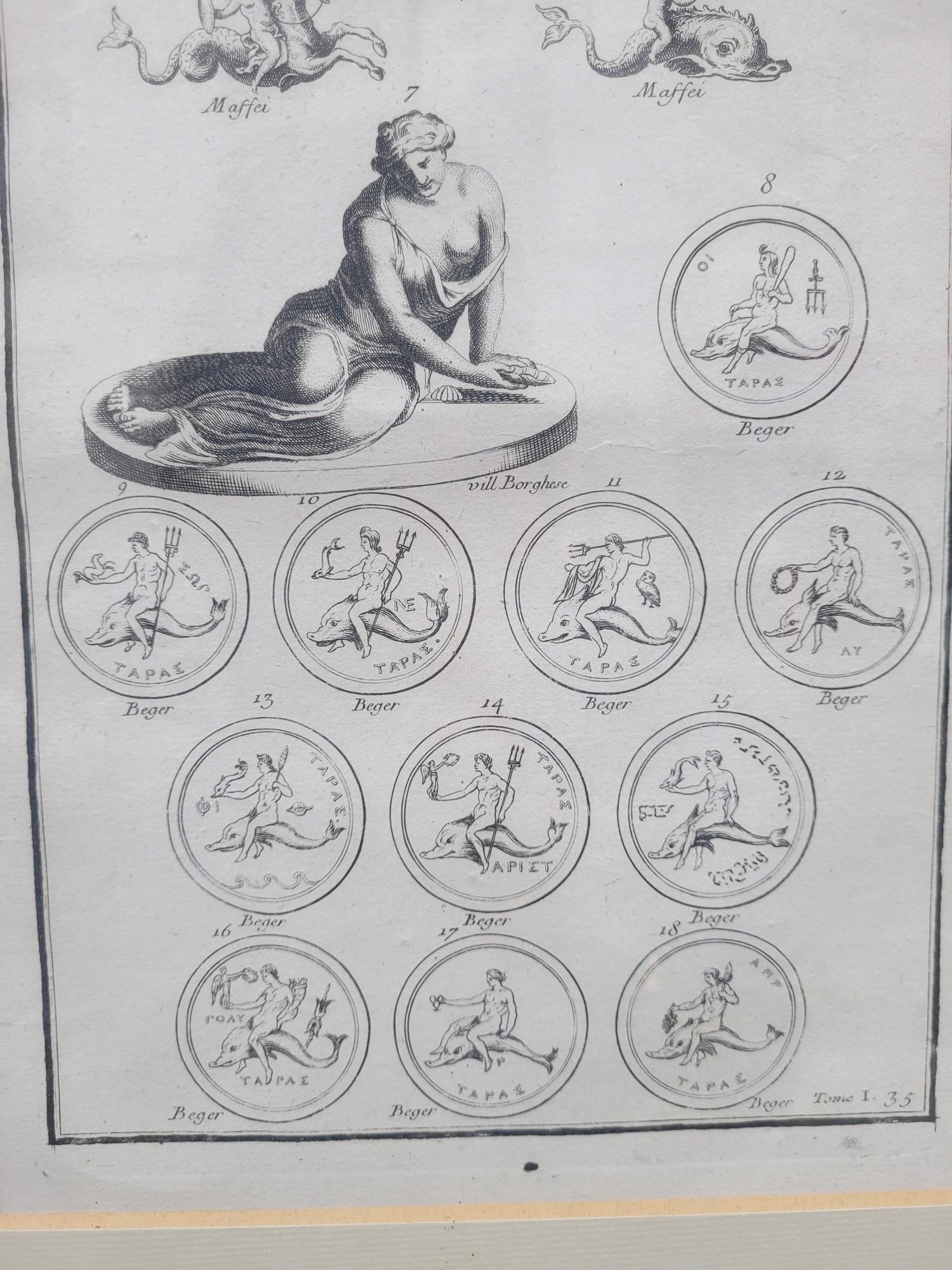 Framed Engraving, Nereid Tritons And Sea Horses, 17th/18th Century For Sale 1