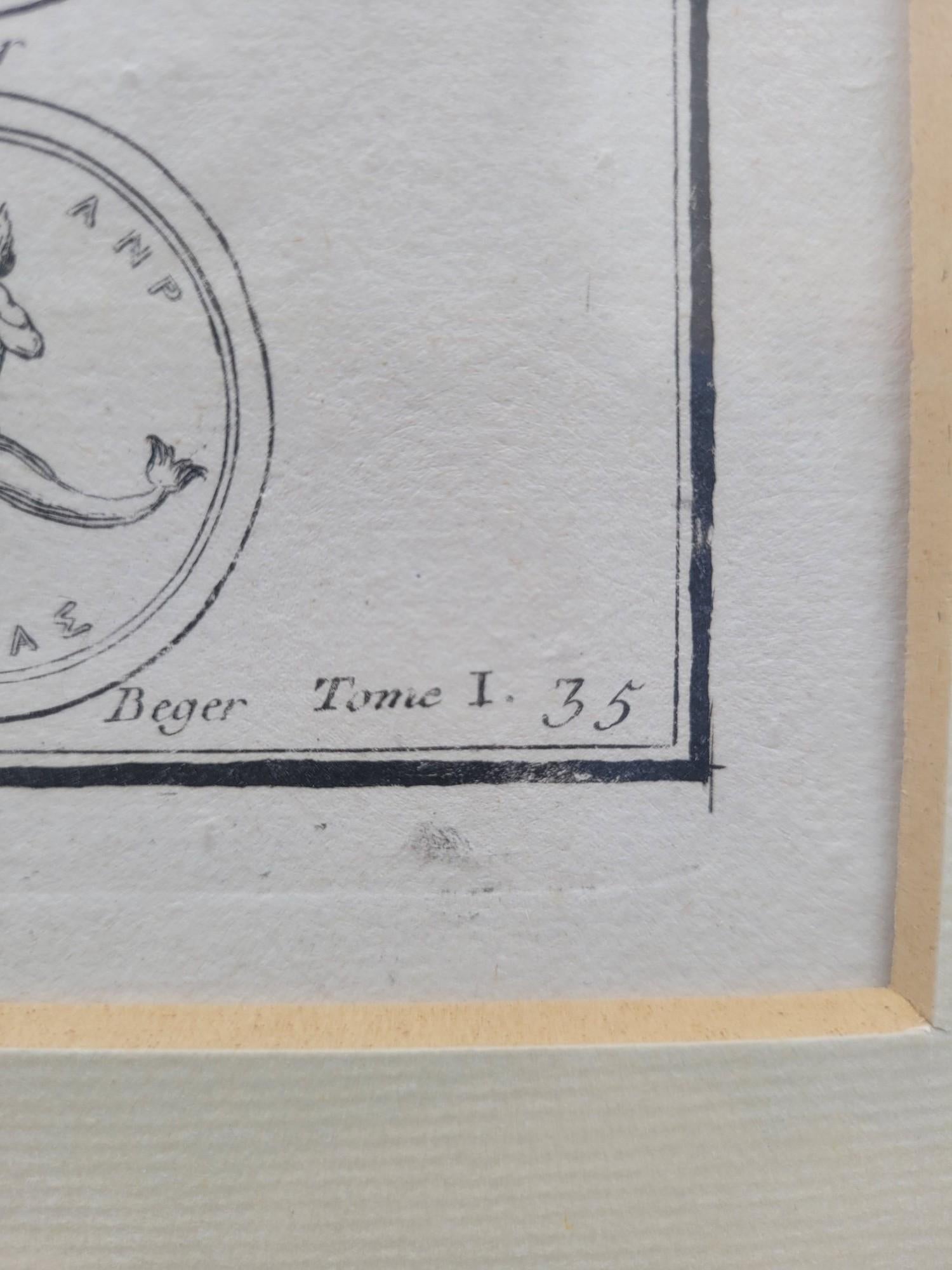 Framed Engraving, Nereid Tritons And Sea Horses, 17th/18th Century For Sale 2