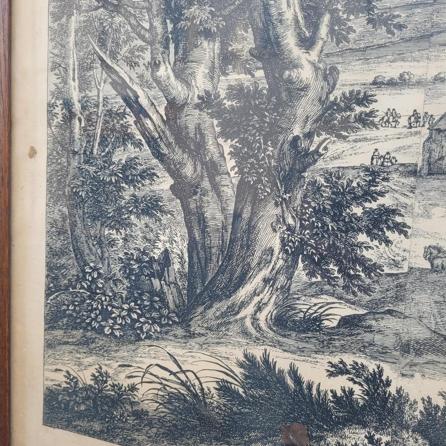 Gerahmter Kupferstich, Ansicht der grauen Franche Comté, 18. Jahrhundert? im Angebot 4