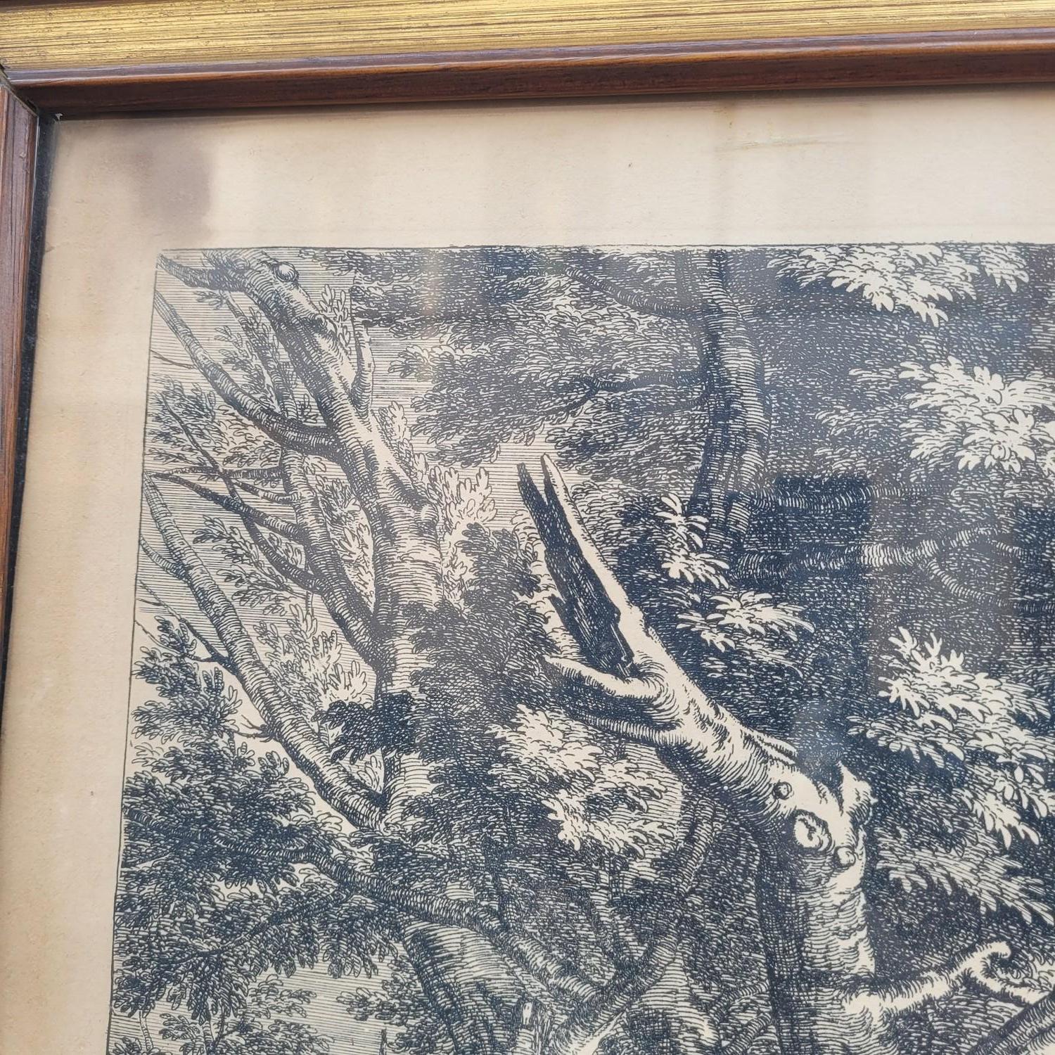 Gerahmter Kupferstich, Ansicht der grauen Franche Comté, 18. Jahrhundert? im Angebot 5