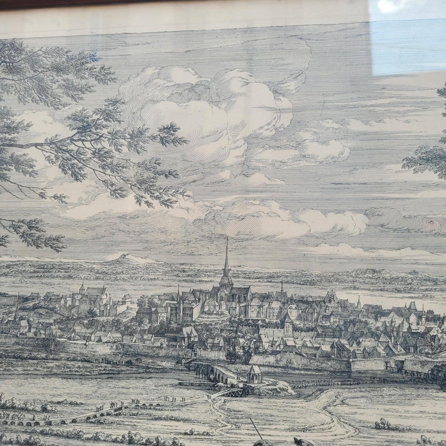 Gerahmter Kupferstich, Ansicht der grauen Franche Comté, 18. Jahrhundert? im Angebot 7