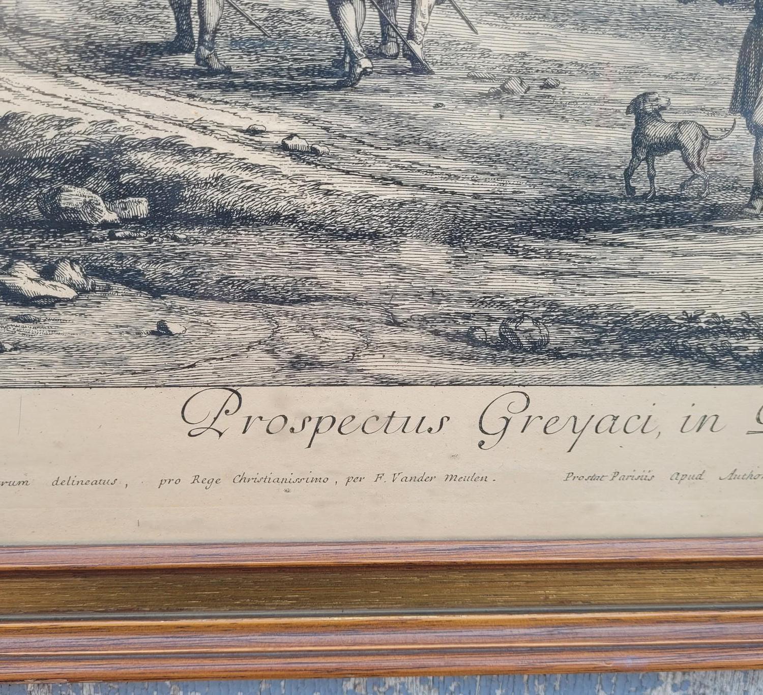 Gerahmter Kupferstich, Ansicht der grauen Franche Comté, 18. Jahrhundert? (18. Jahrhundert und früher) im Angebot