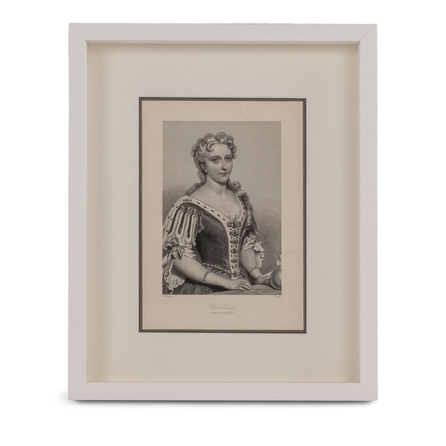 Gravures encadrées de reines anglaises : douze impressions à partir de plaques gravées sur acier extraites de 