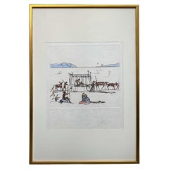 Framed Etching Aquatint "Judgement" by Salvador Dalí