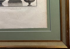 Framed Etching of Vases by Giovanni Piranesi